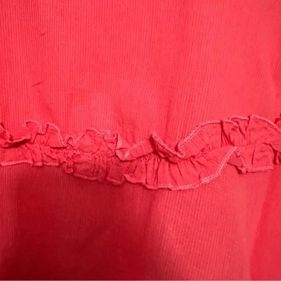 Mi Ami by Francesca’s Strappy Boho Ruffle Swing Dress Coral Pink Size Small VGUC - Picture 5 of 8